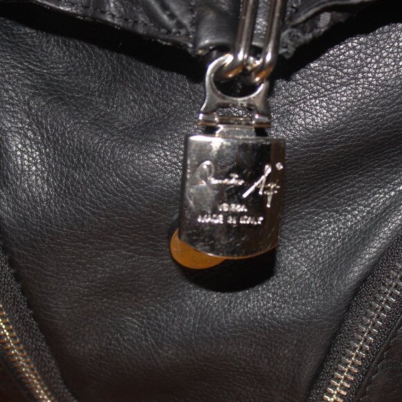 $995 RENATO ANGI Venezia Black Genuine Leather Backpack Bag Purse Like New main image 10